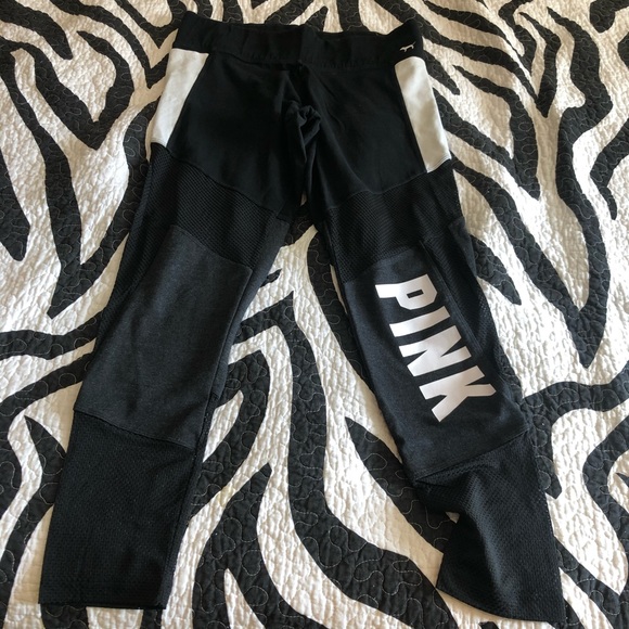 PINK Victoria's Secret Pants - Victoria’s Secret Pink cotton yoga 7/8 mesh pant
